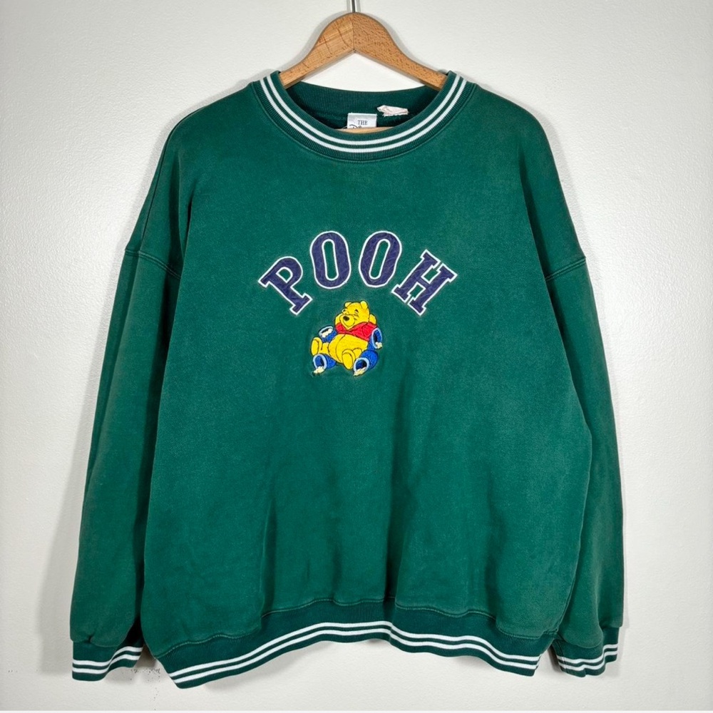 Disney Men's Green Pooh Crewneck Sweater